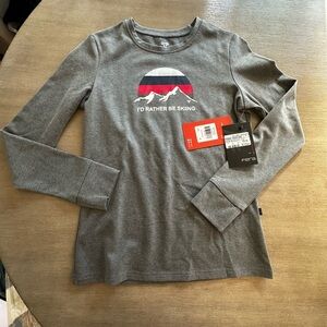 Woman’s Gray Long rather be skiing fera Sleeve Skiing Shirt